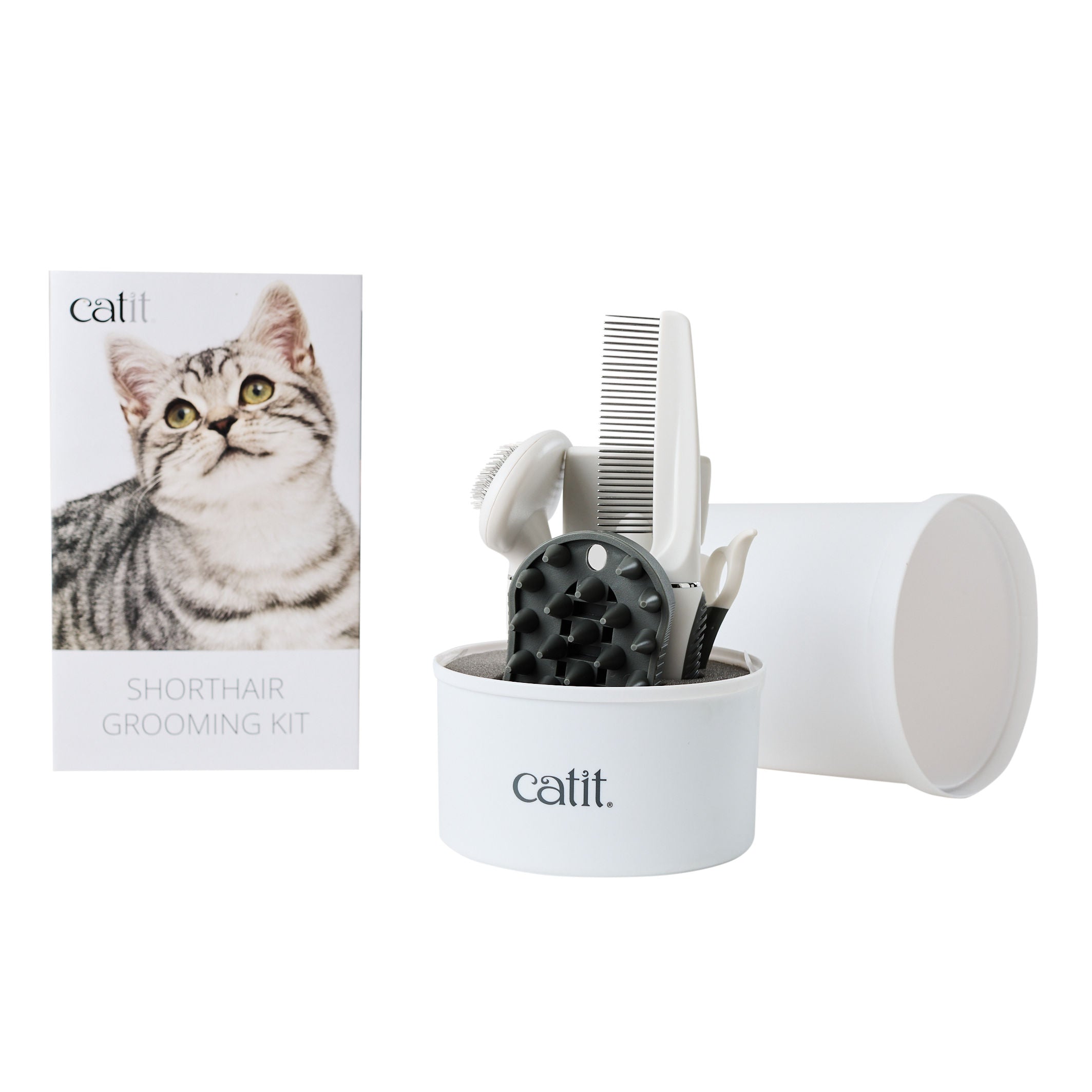 Grooming kit for short-hair cat – Kissapuu
