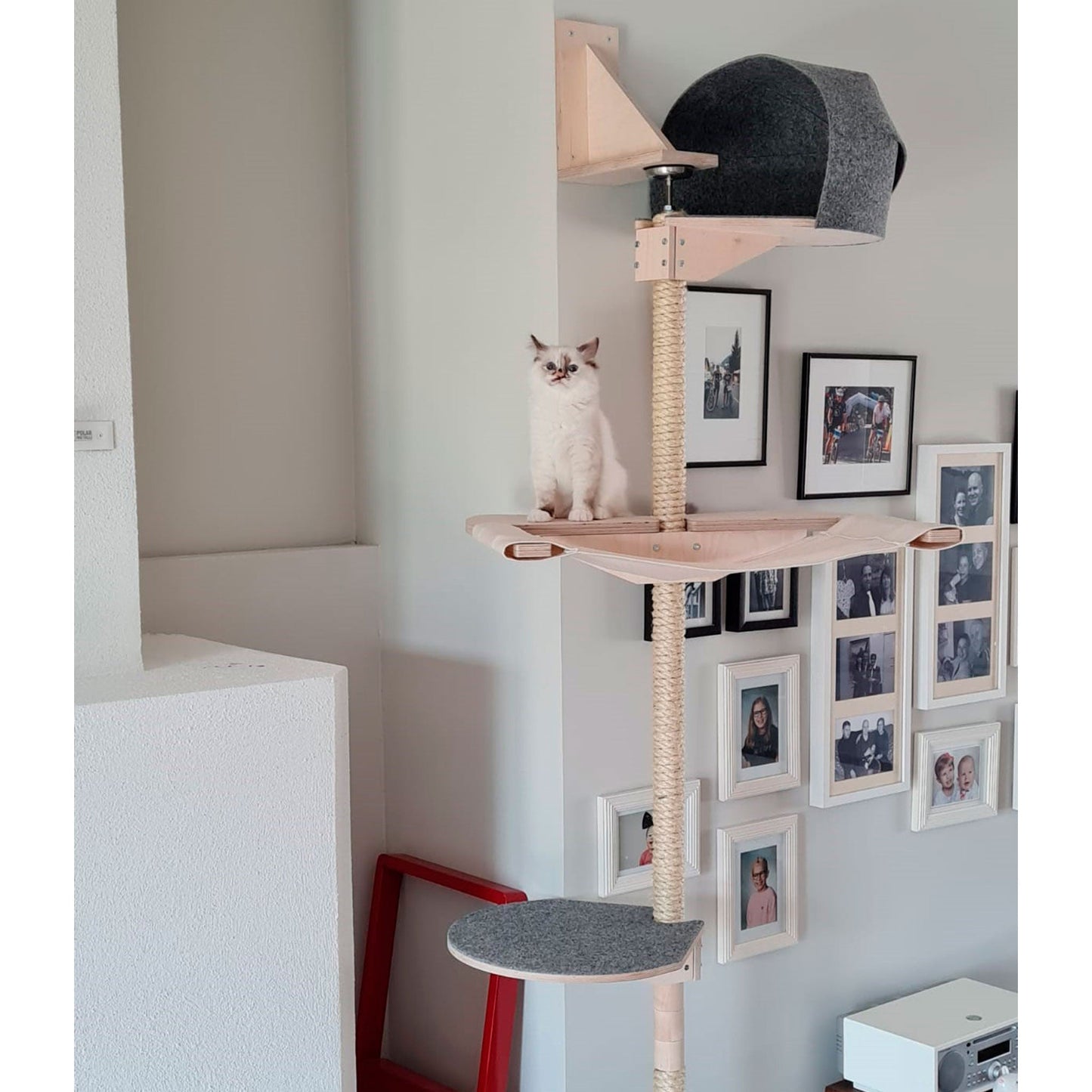 kissapuu cat tree pole wall fixing kissapuun tangon erikoiskiinnitys